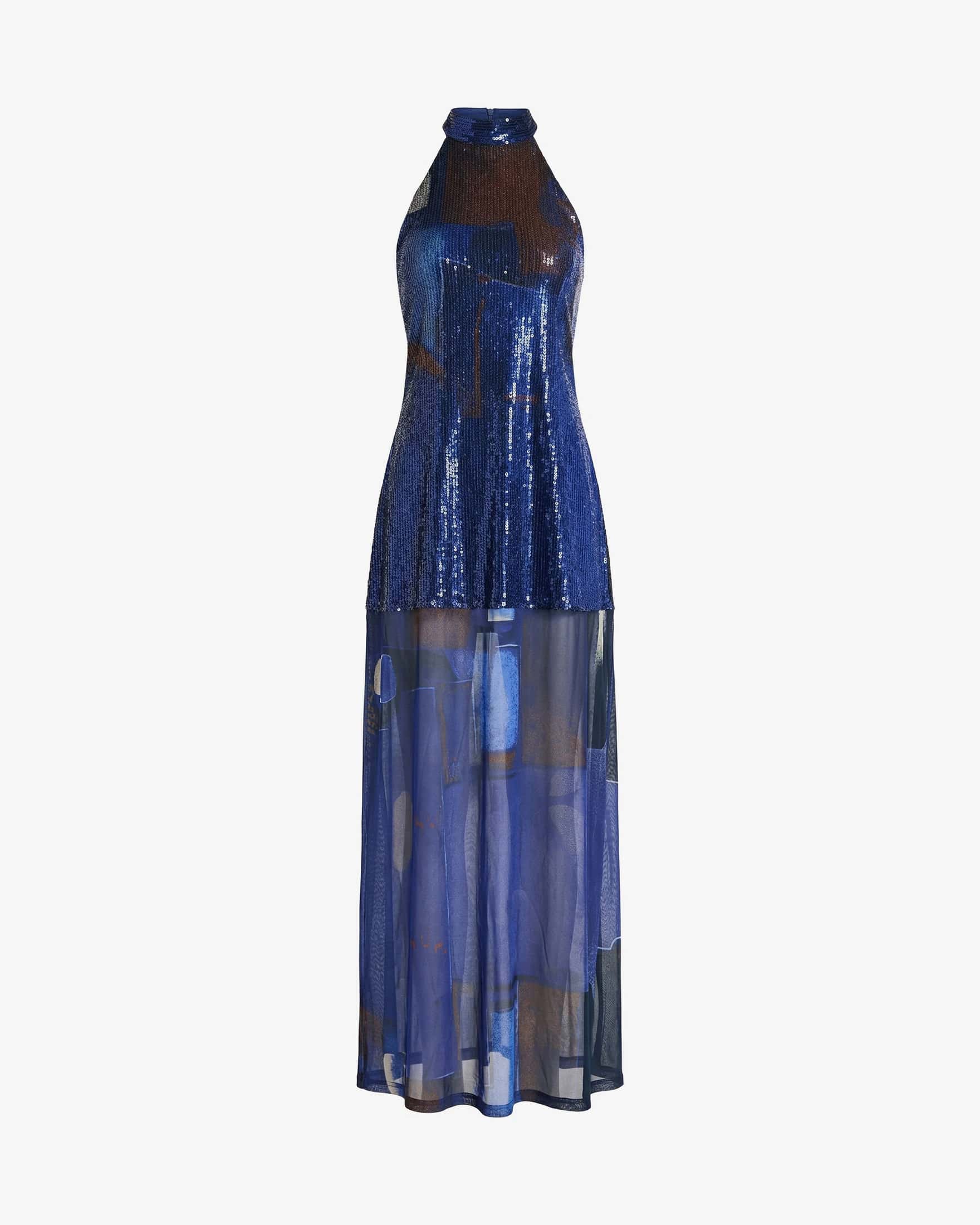 Halter Sequin Dress - Diving