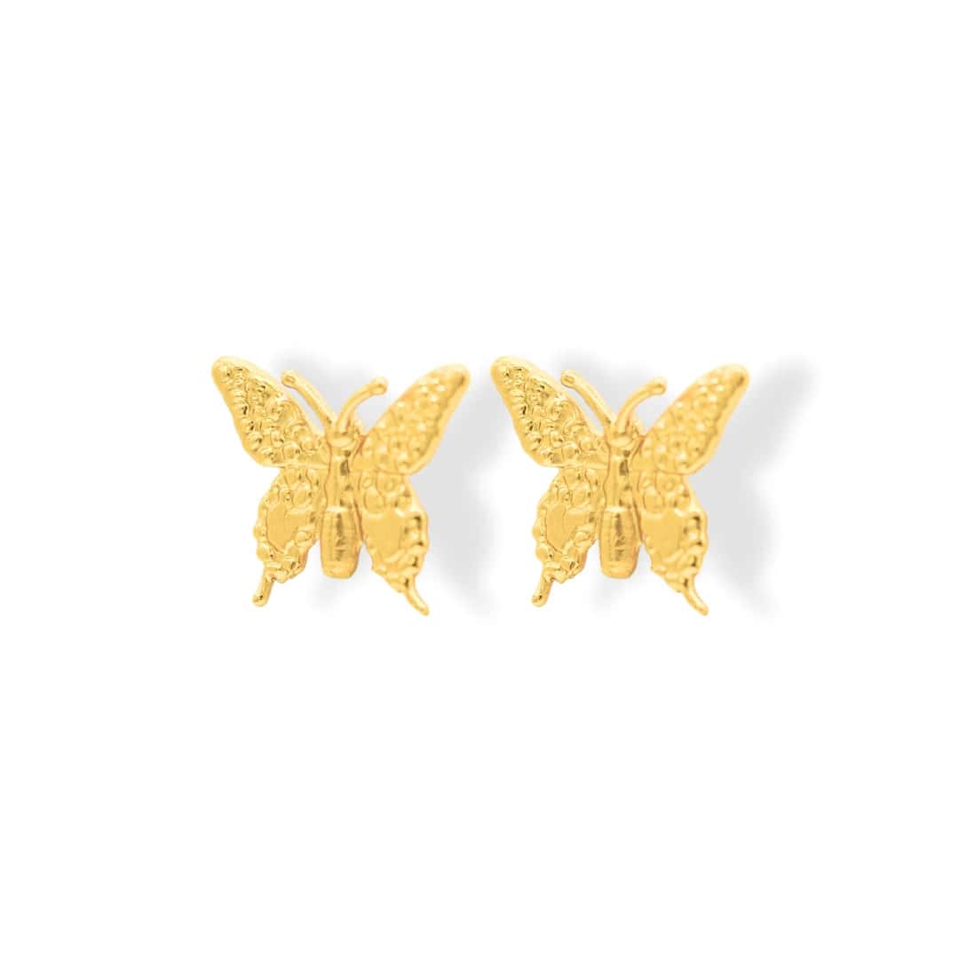 Aretes de mariposa mediana