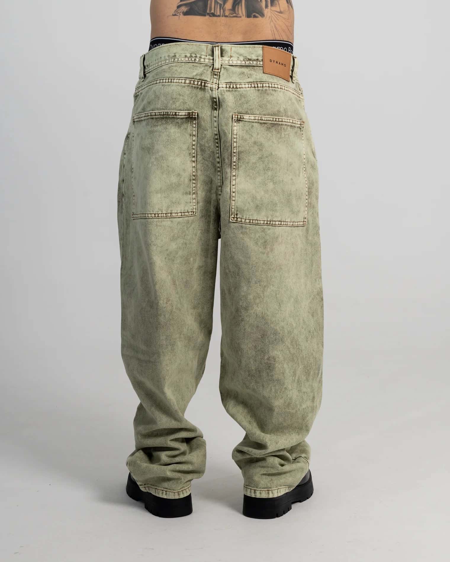 Jean Baggy Green Washed - miniatura 3