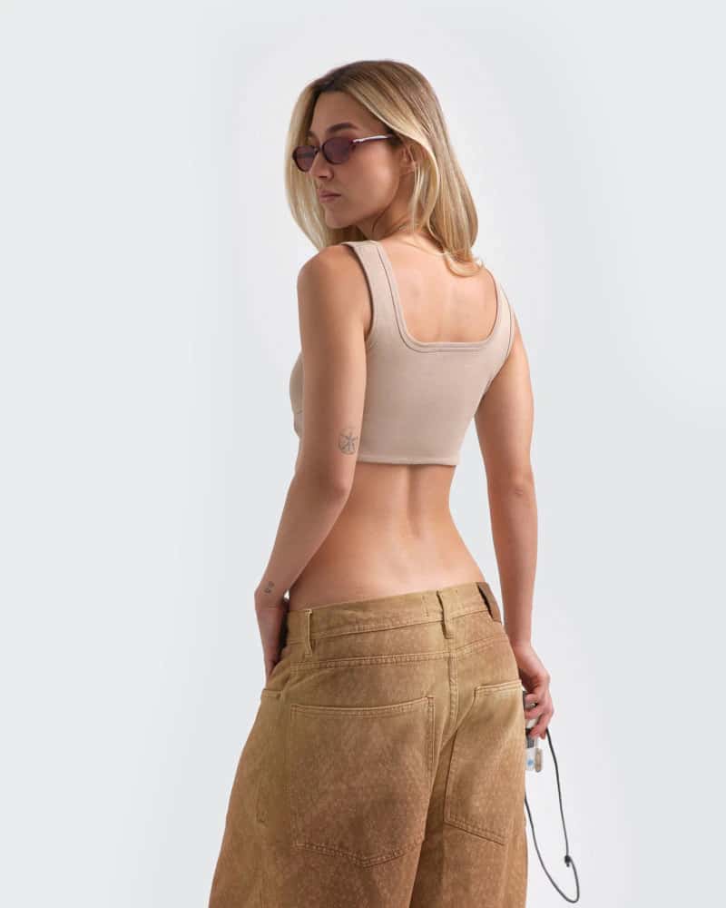Crop Top Básico Nude - miniatura 3