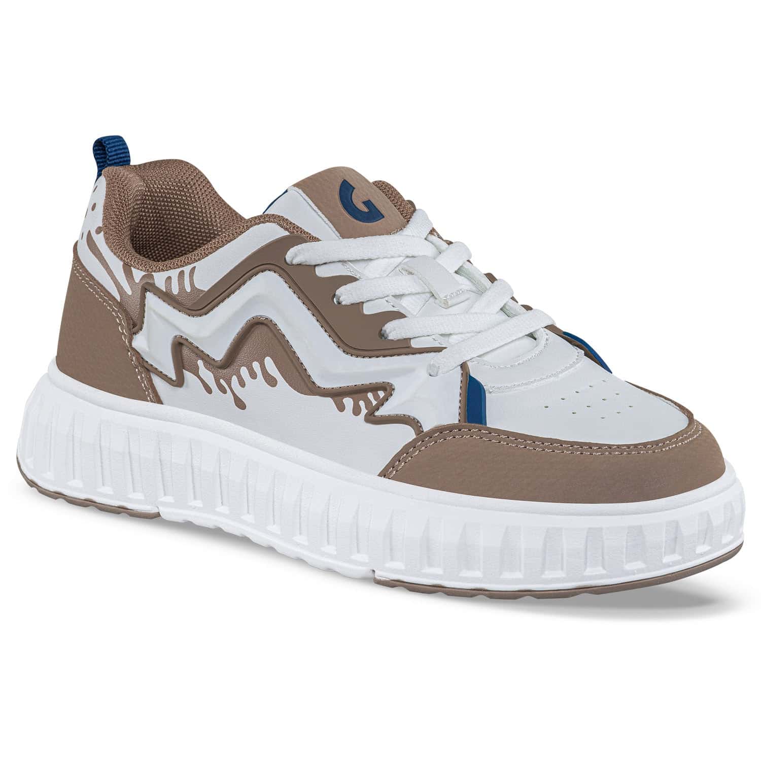 Tenis Urbanos Zecol Blanco-Café Los Gomosos Para Niño