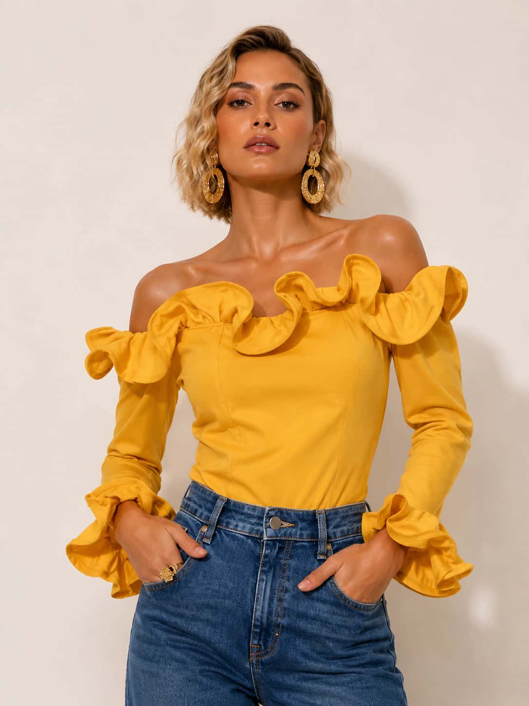 Blusa Trópico Amarillo Mostaza