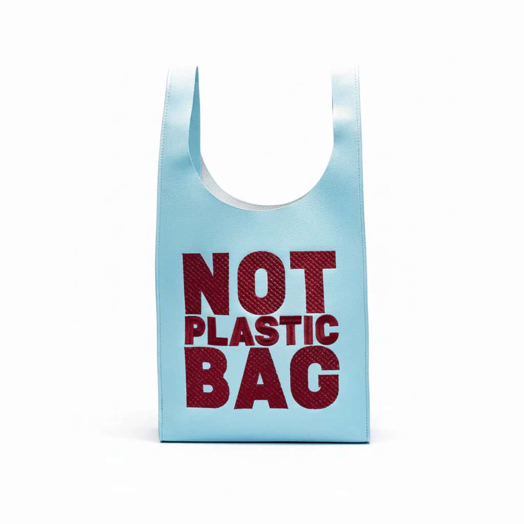 PLASTIC BAG midi - Celeste fresco x ciruela