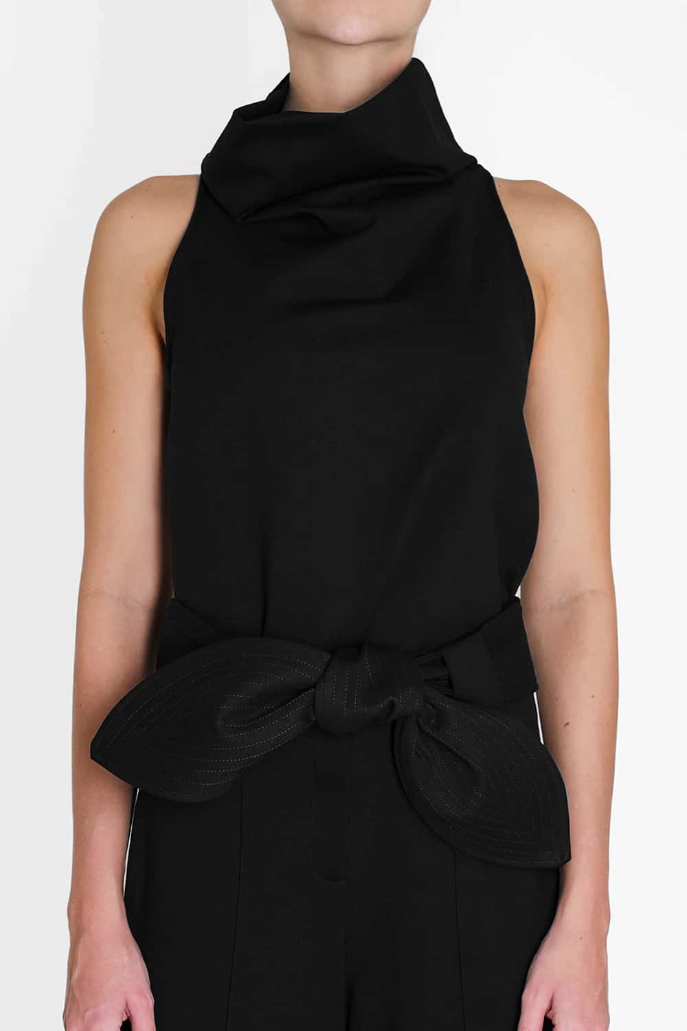 Blusa Noche de lirios negro atelier