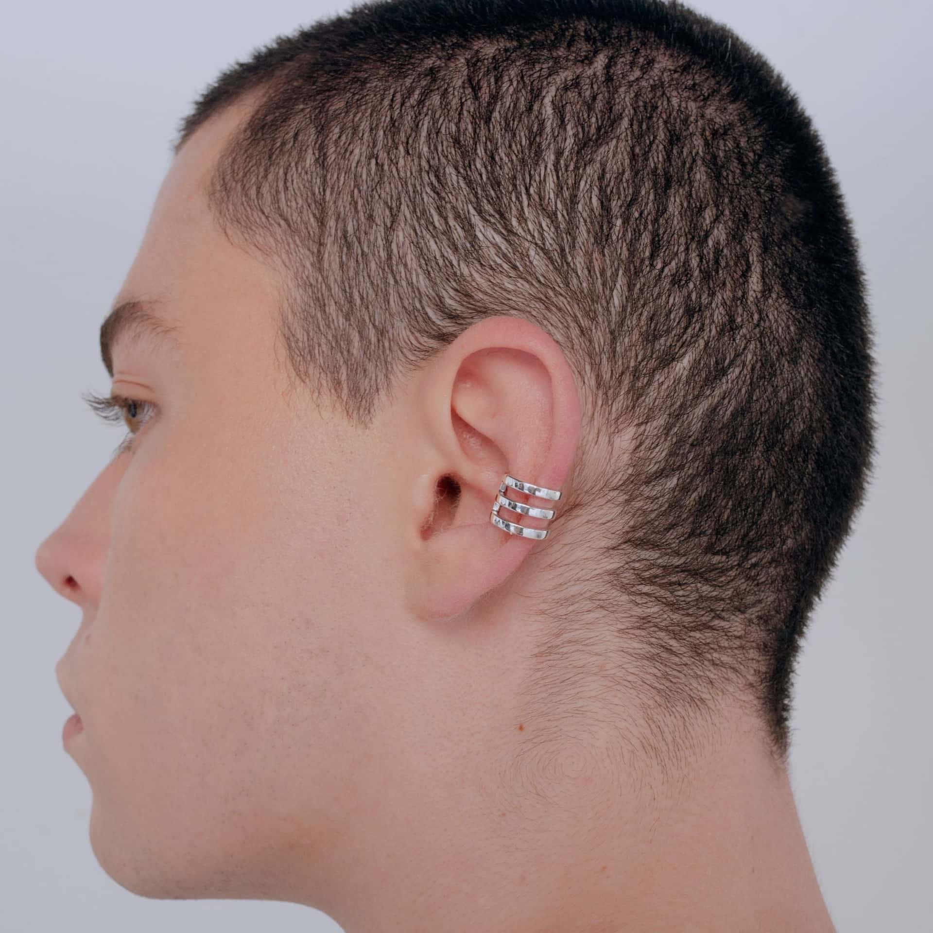 TRIPLE | EARCUFF EN PLATA LEY 925