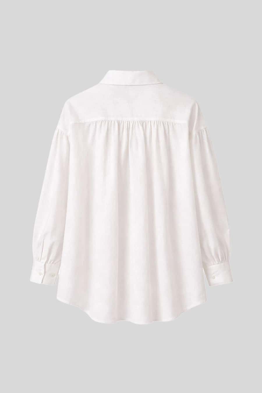 Women's shirt linen romy white - miniatura 2
