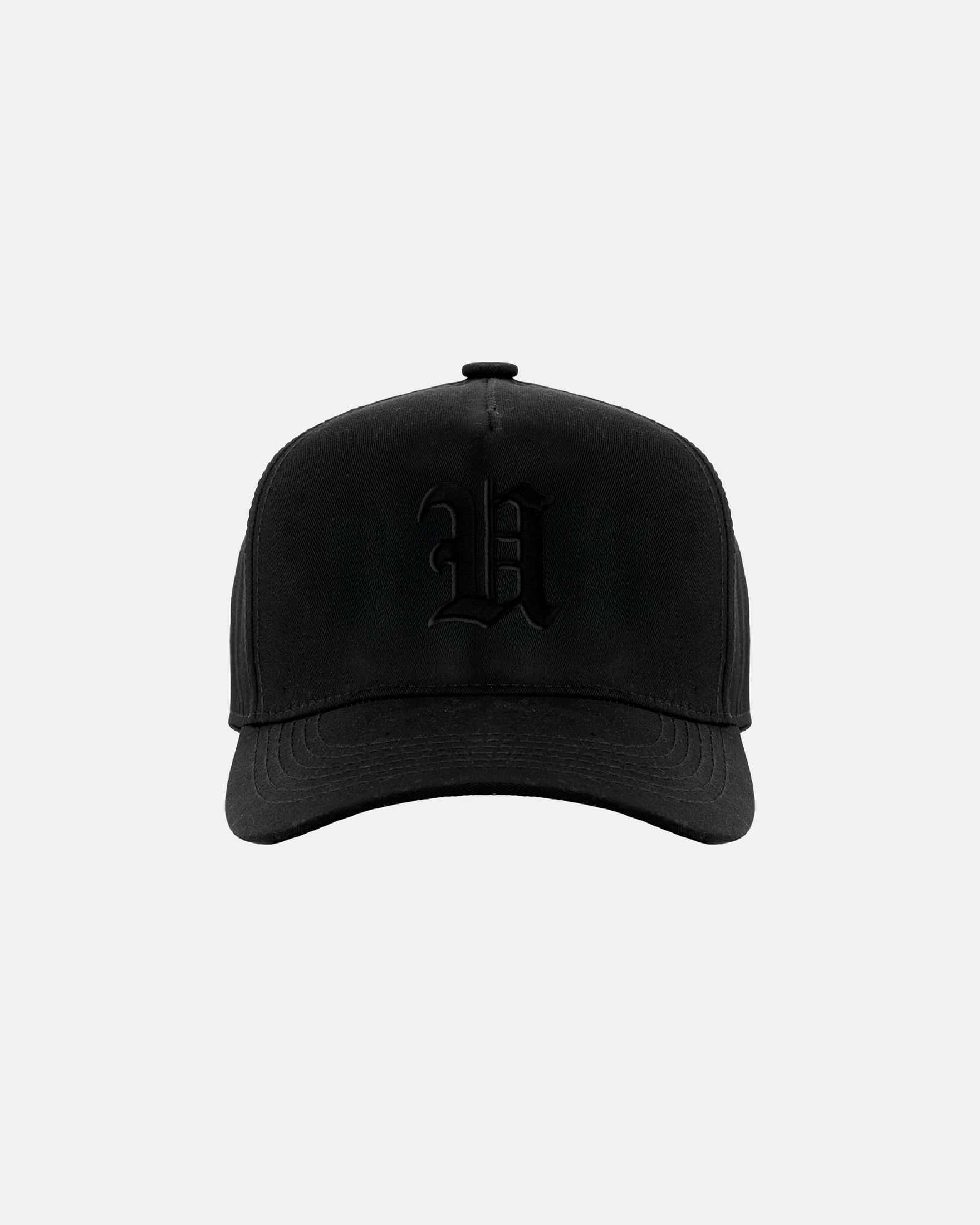 Line U High Crown Cap Black/Black