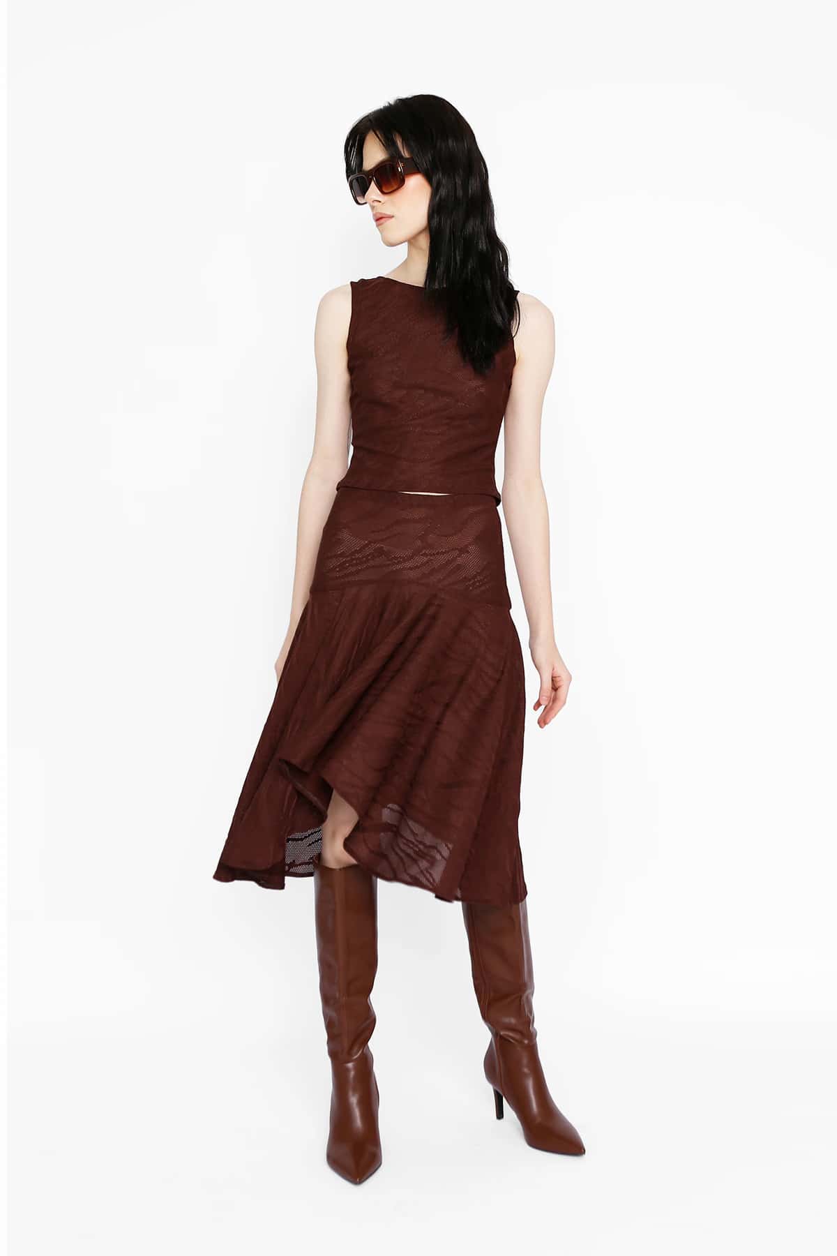 Lovers Tank Top in Brown