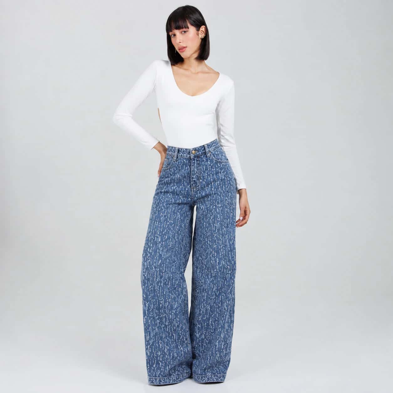 Jean Wide Leg Ax-3141 Rigido Premium - miniatura 1