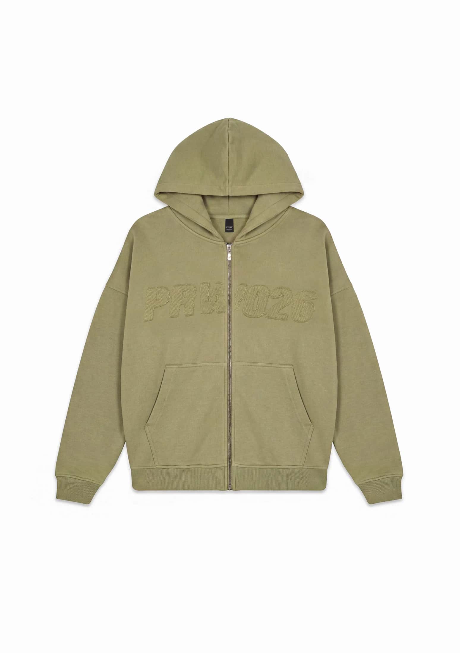 Across The Lines Green Zip Hoodie