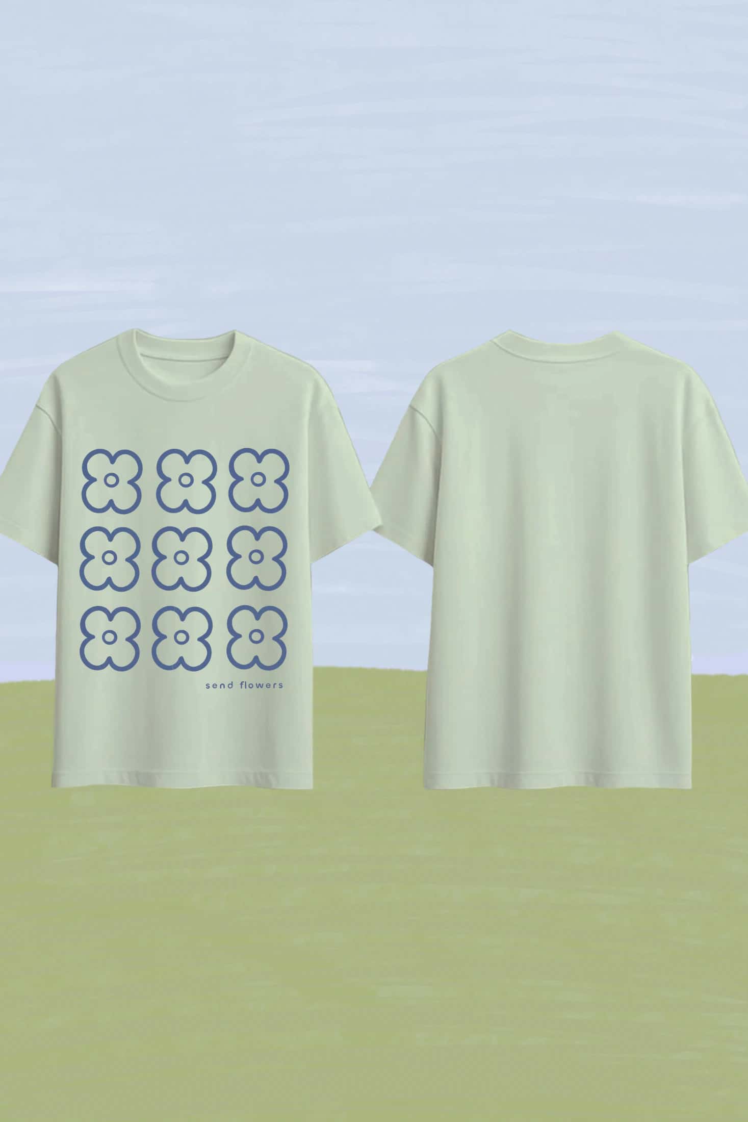 Camiseta Send Flowers Verde Menta - miniatura 1