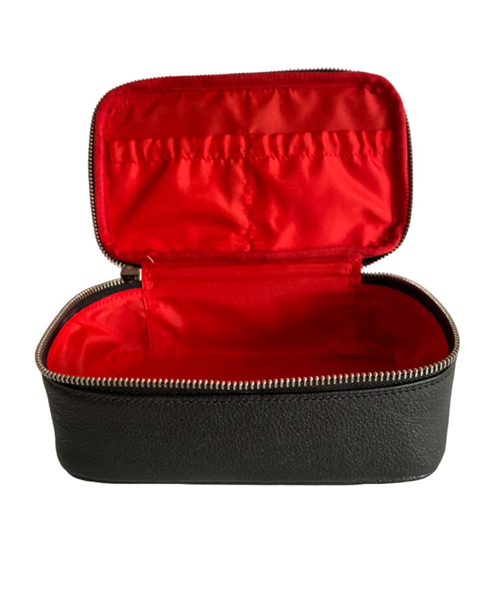 // Pre Order // Cosmetiquera en cuero Beauty Pouch Black - miniatura 5