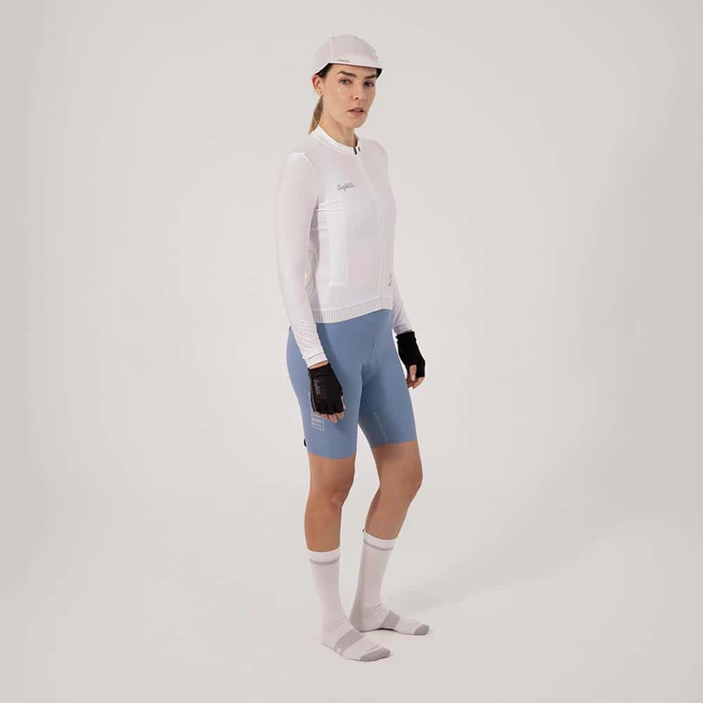 CAMISA CICLISMO MANGA LARGA ESSENTIAL WHITE PARA MUJER