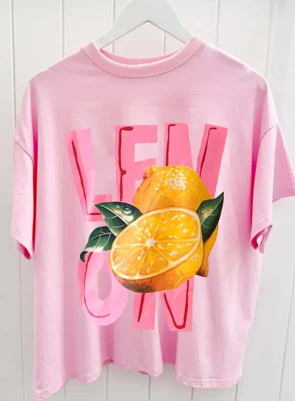 CAMISA ROSADA CON LIMON