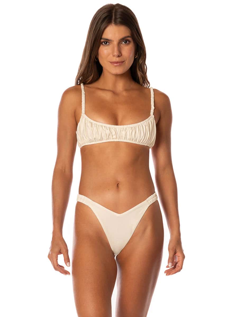 Maaji Crystal Pearl Flourish Classic Bralette Bikini Top