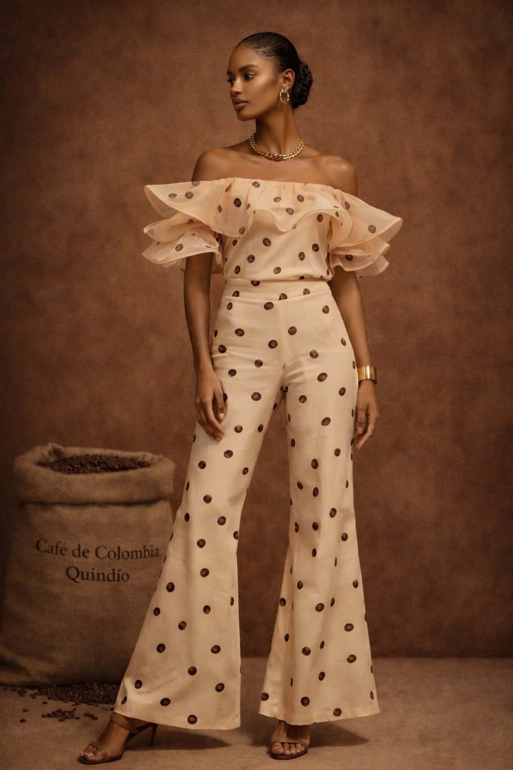 Blusa Salamina Coffee Dots - miniatura 2