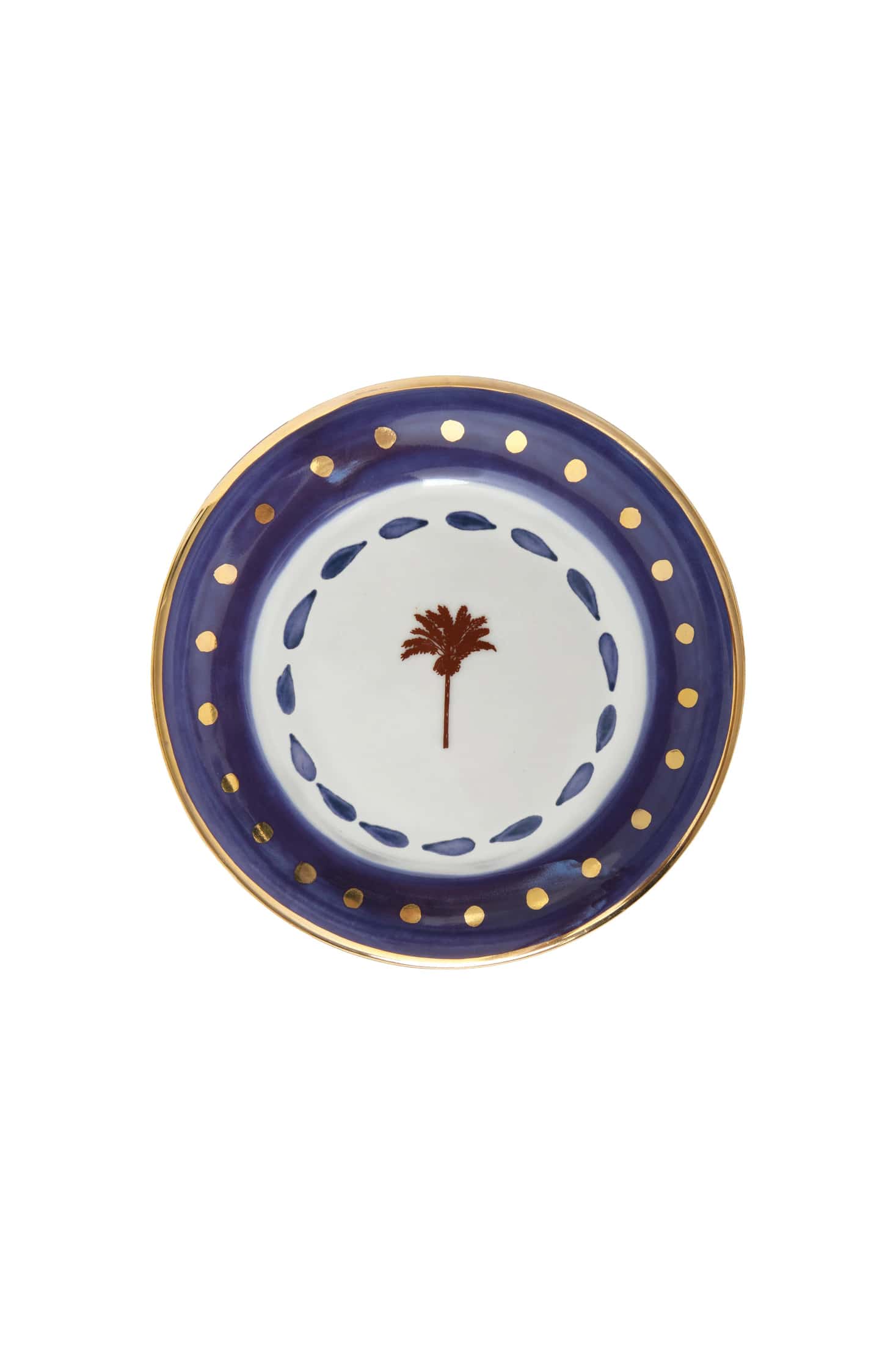 Chontaduro Palm Salad Plate / Purple & Gold