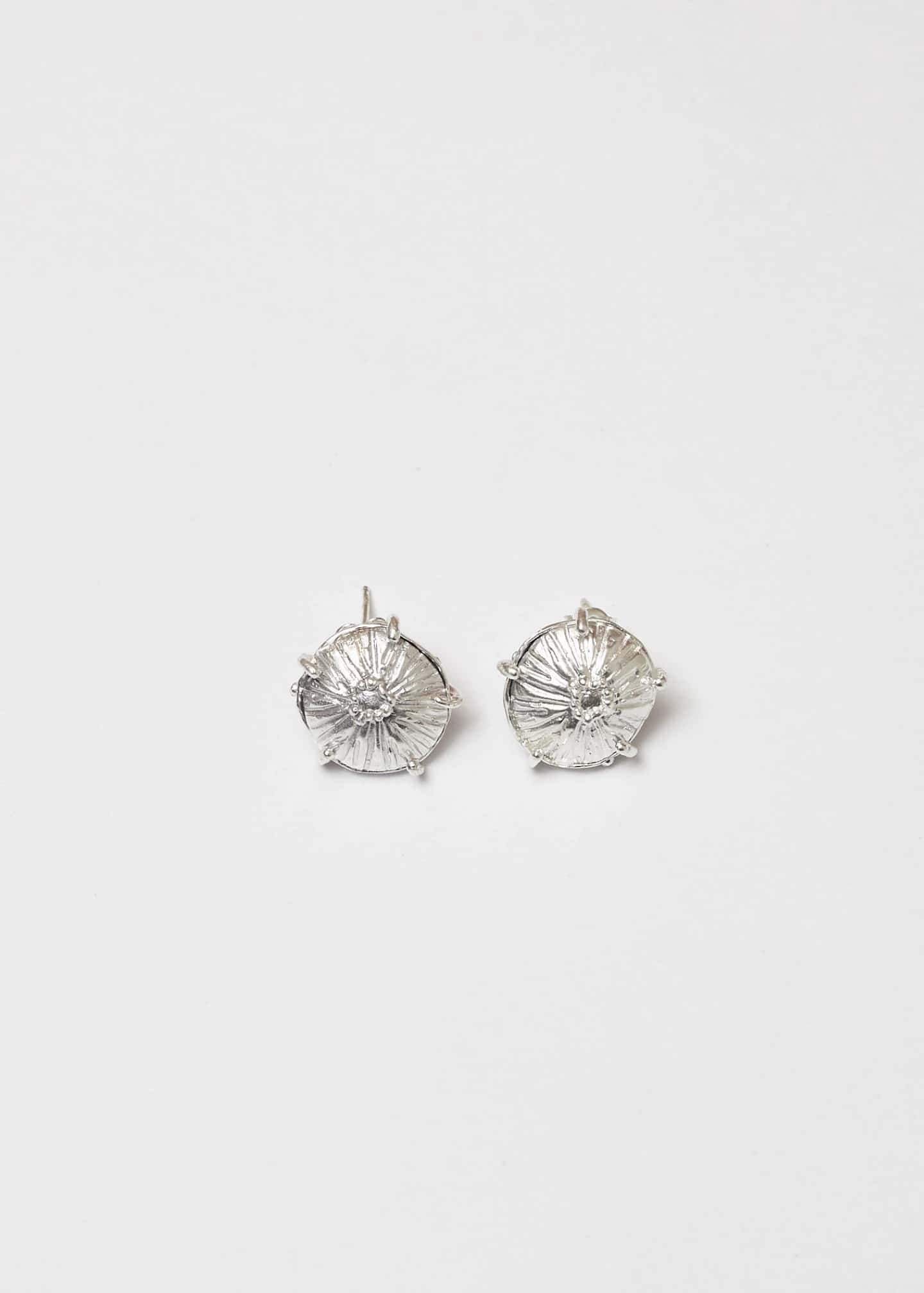 Aretes midi sombrerito plata