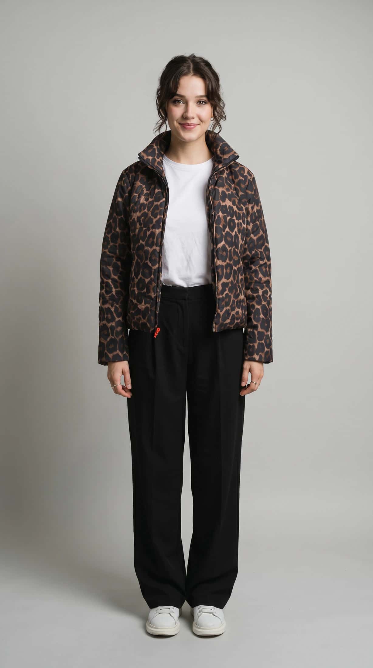 Chaqueta Leopardo Café
