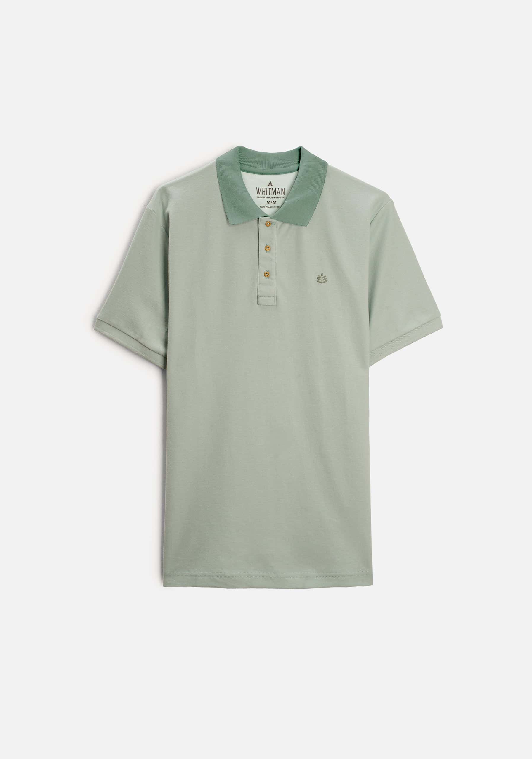 Camiseta Polo H Unicolor Mzc. Verde L-Atn