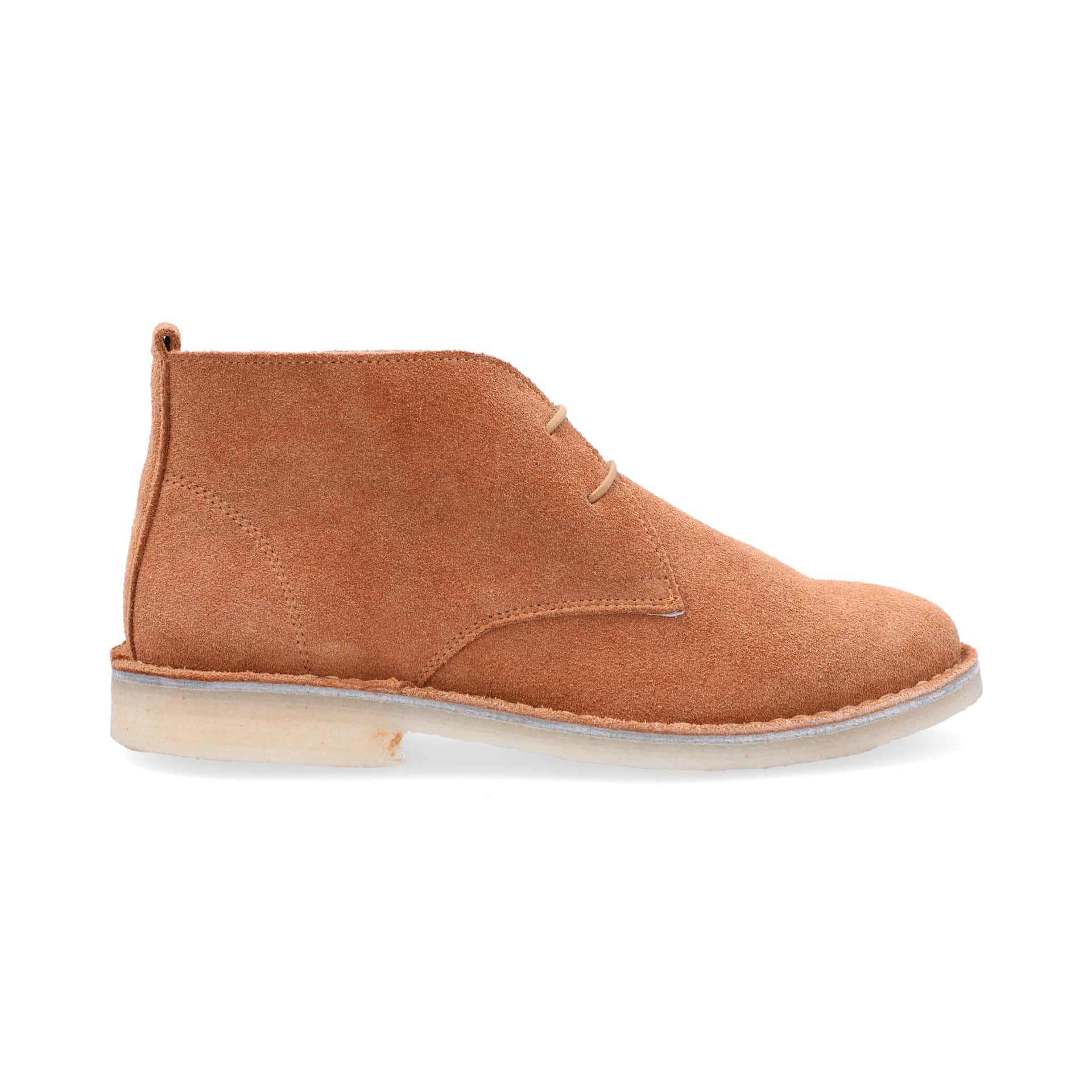 Botas Desert Mujer Cuero Carnaza Almendra - miniatura 4