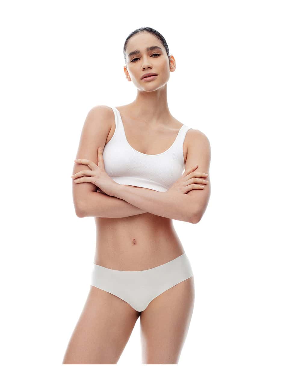 Panty cachetero tiro medio invisible habano mujer