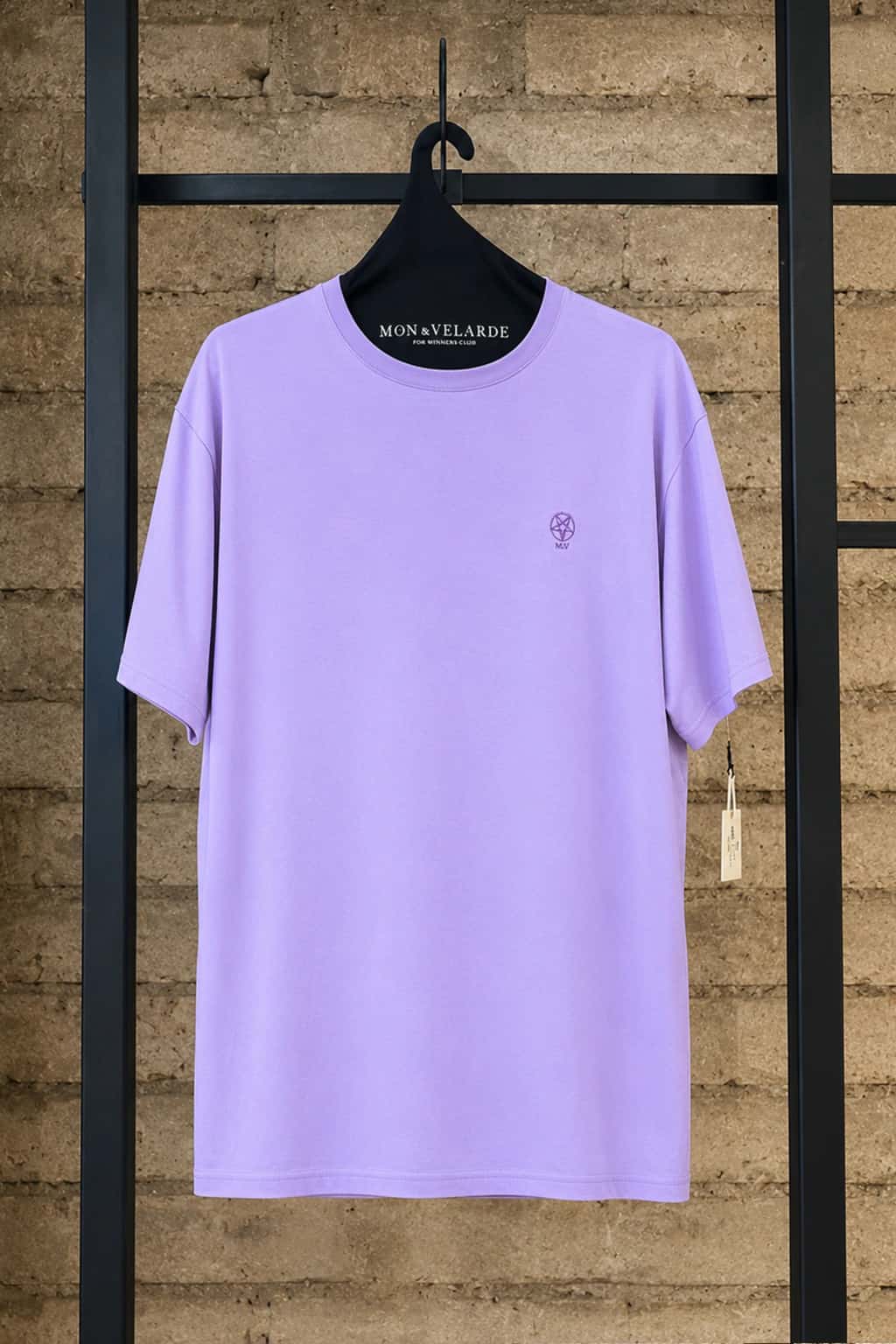 Camiseta para Hombre Violeta con Bordado Estrell