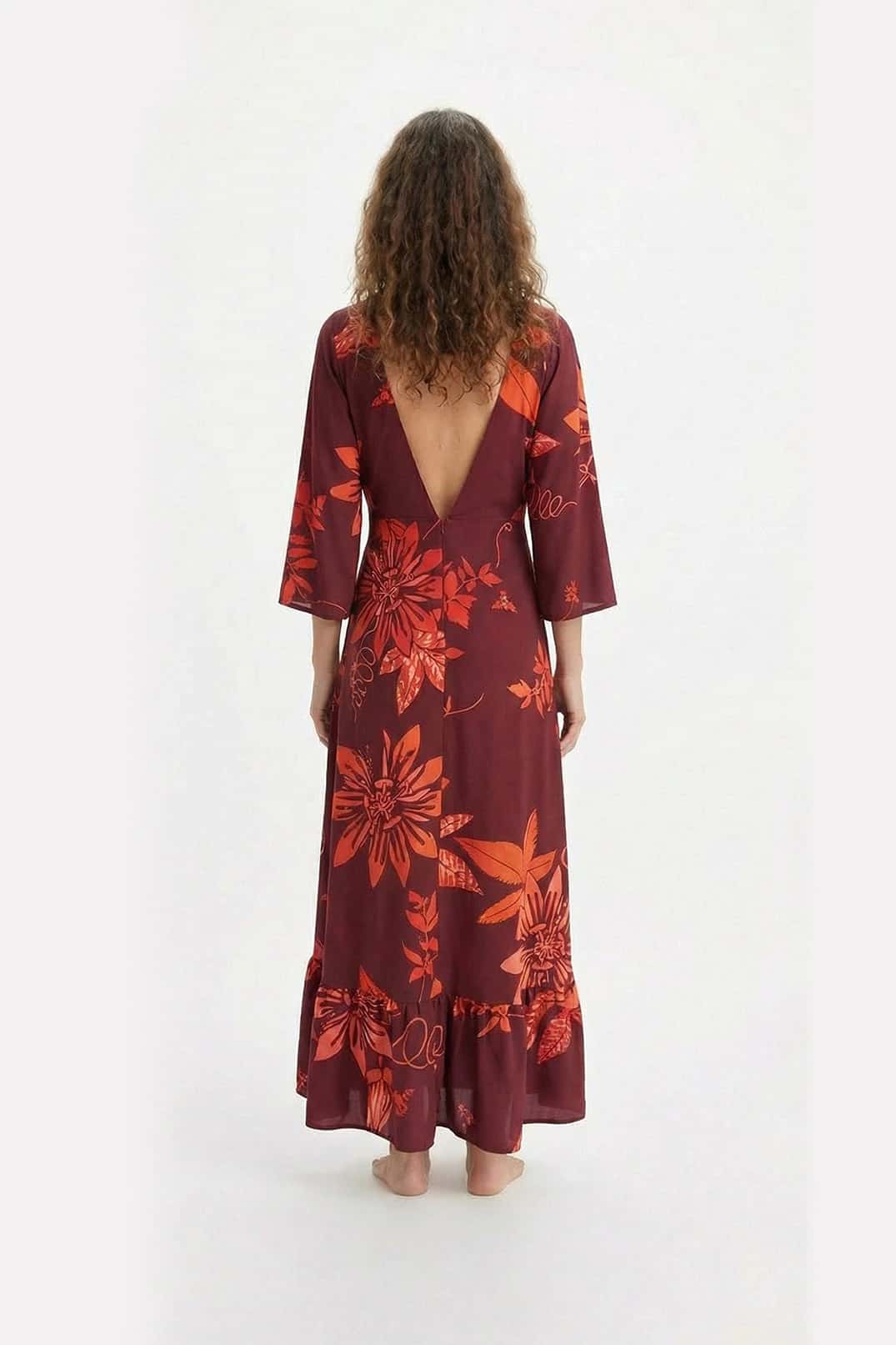 Vestido Magdalena Chulupa Burgundi - miniatura 7
