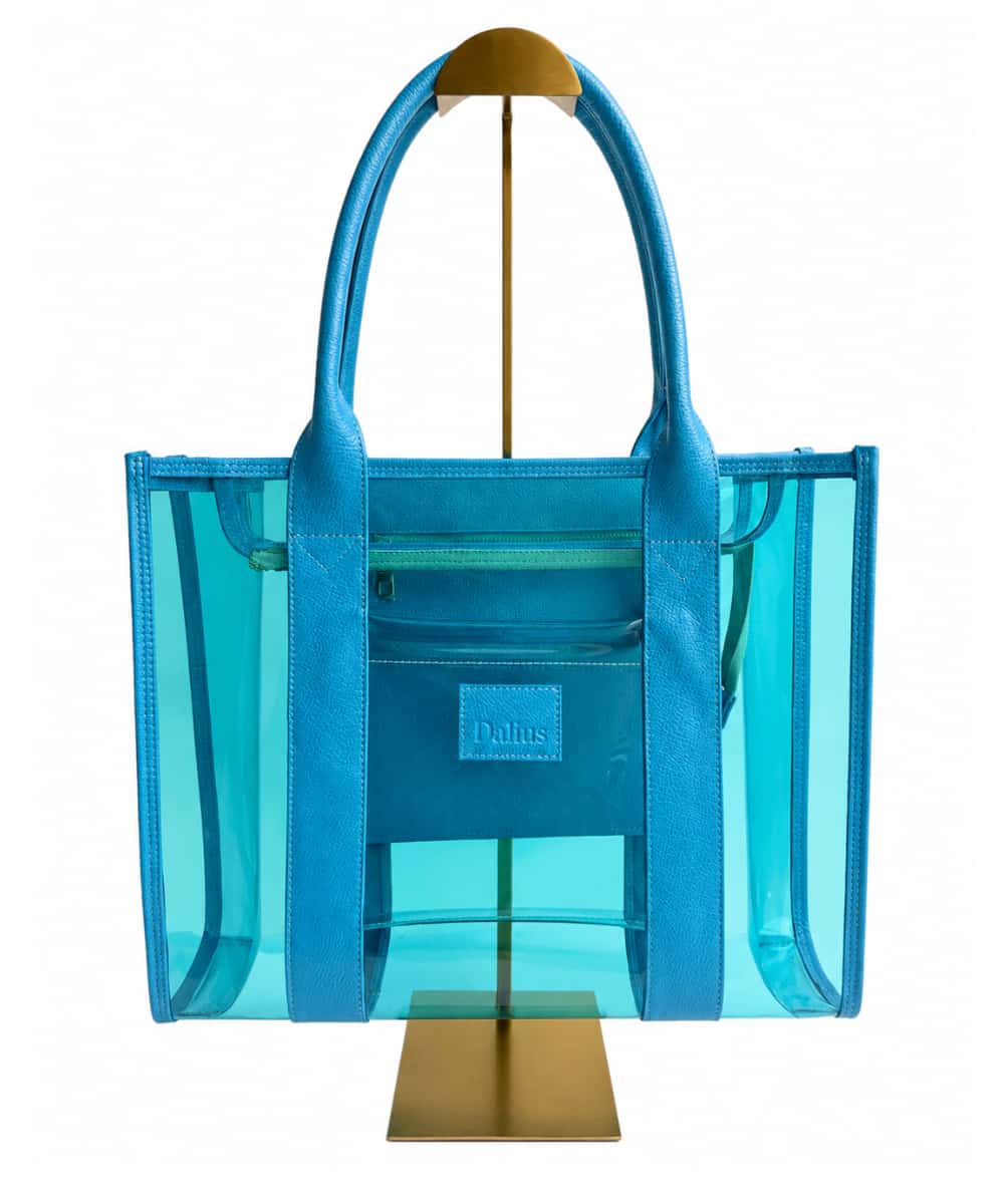Bolso Tote Transparente Azul