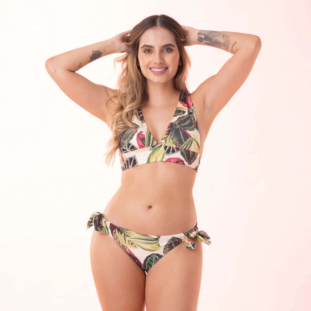 Vestido de Baño Dos Piezas Escote V