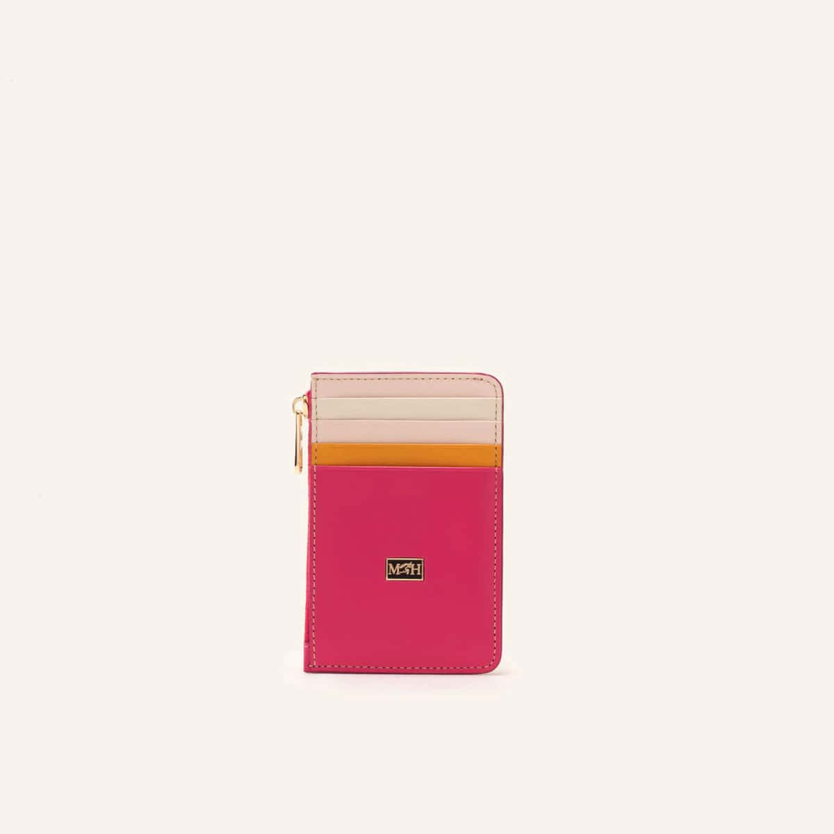 Tarjetero 8 Tarjetas Con Zip Rosado Collorfull