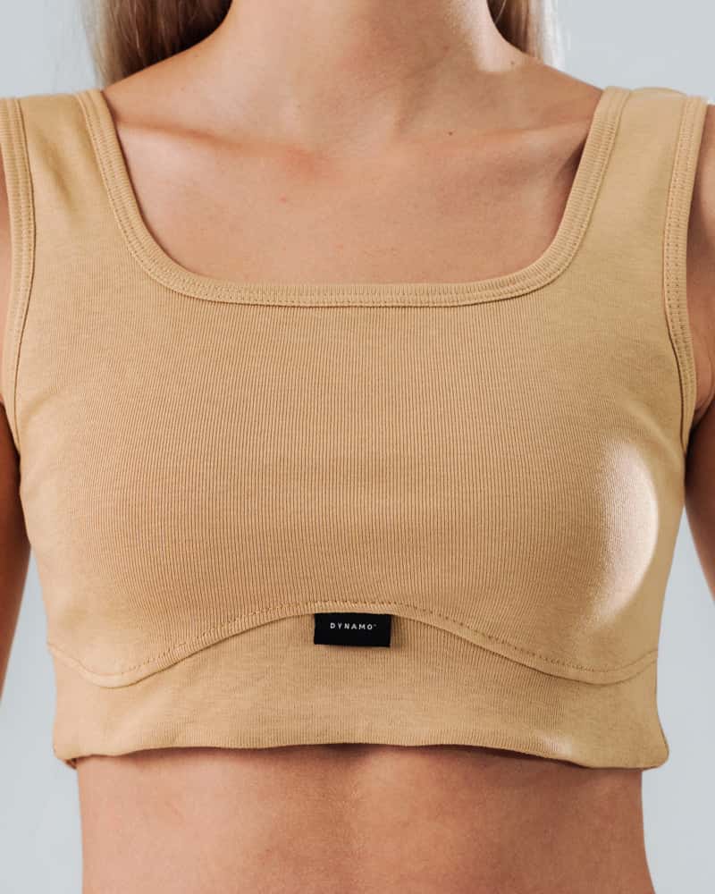 Crop Top Basic Beige - miniatura 3