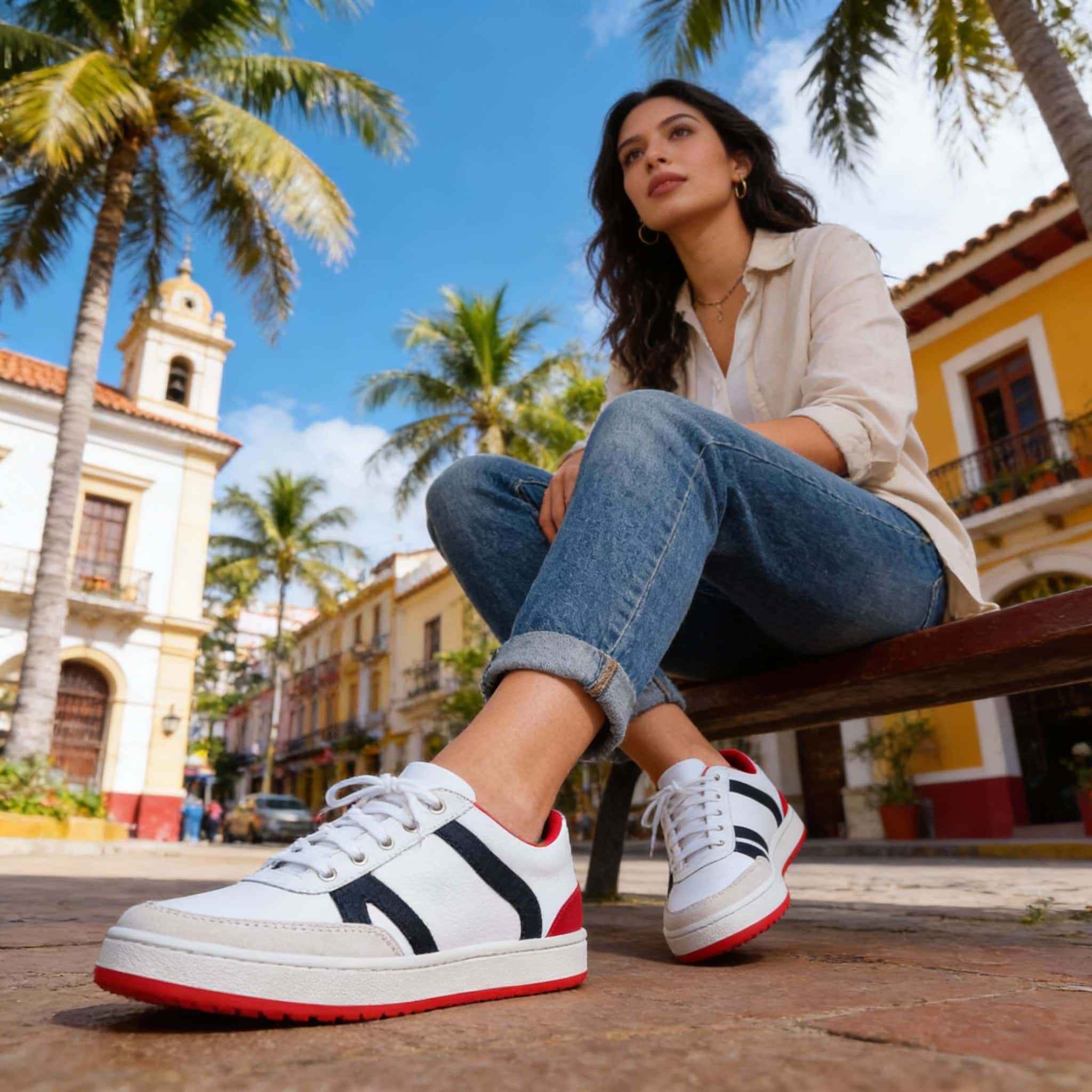 Clásicos Blanco, Rojo, Azul y Gris – Tenis ÁGUILA