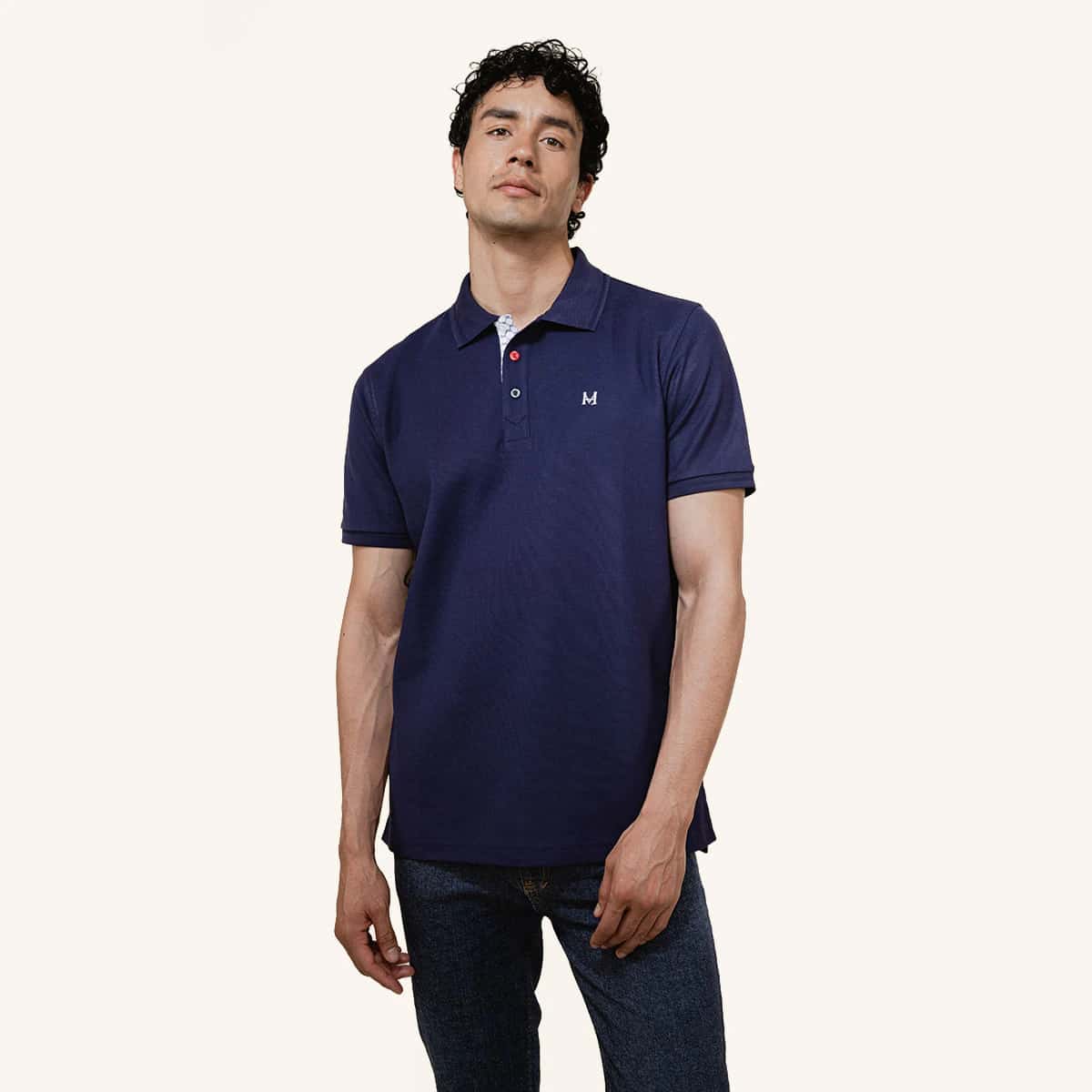 Camiseta Polo Emblema Azul Tierra Arriba