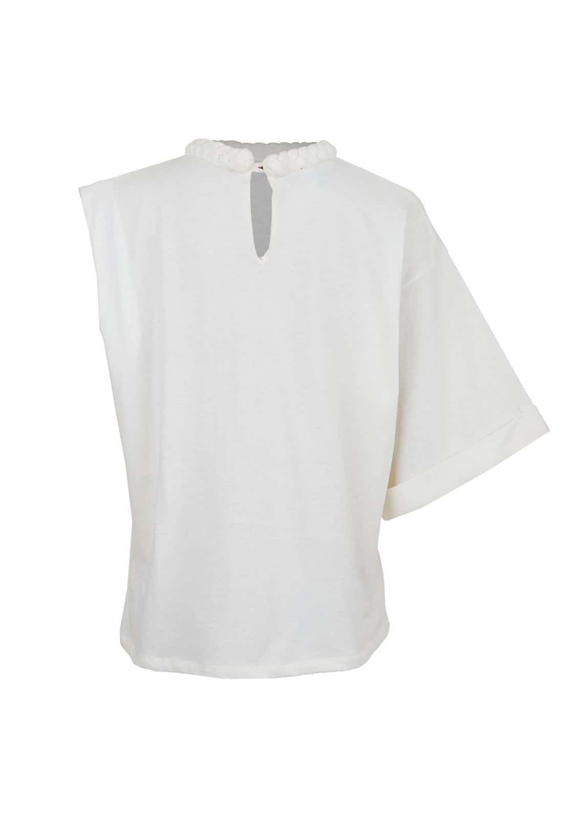 ONE-SLEEVE BRAIDED T-SHIRT - miniatura 2