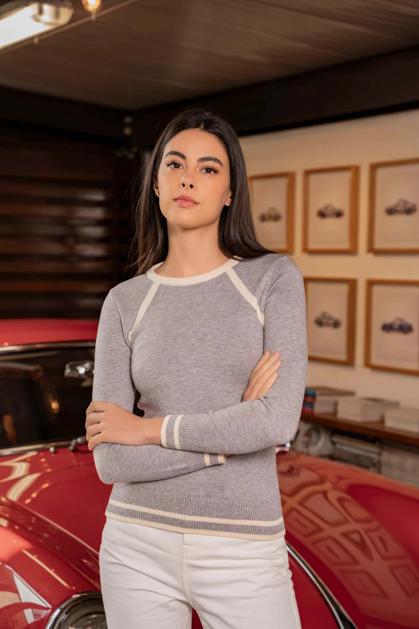Suéter Agatha Mujer Gris Claro