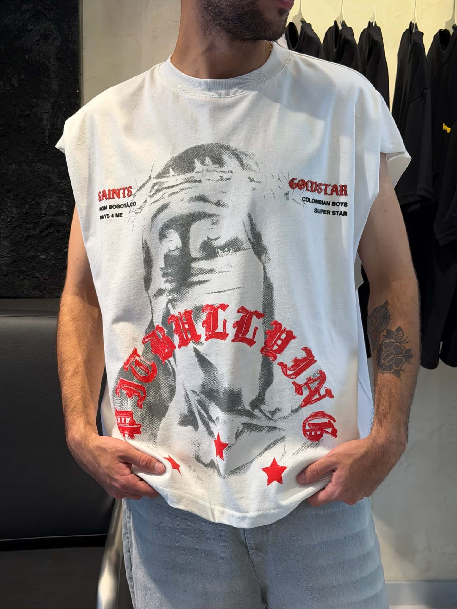 TANKTOP OVERSIZE SAINTS CRUDO - miniatura 2