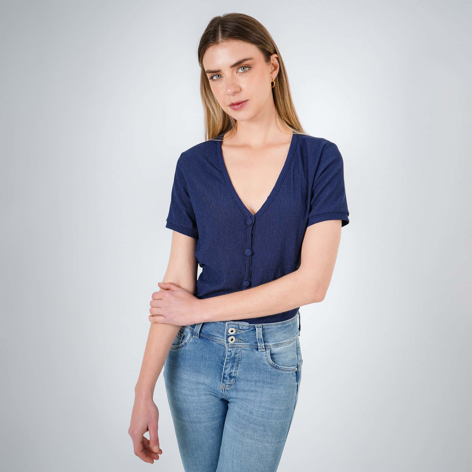 Camiseta Cuello V Manga Corta - miniatura 1