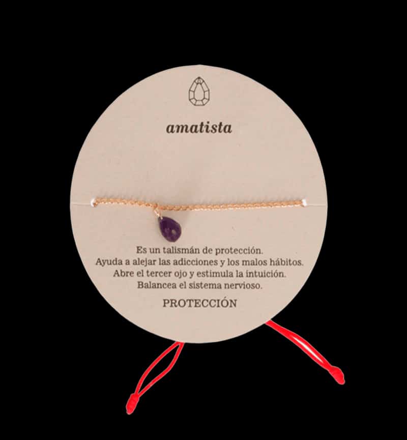 Pulsera Dorada Amatista