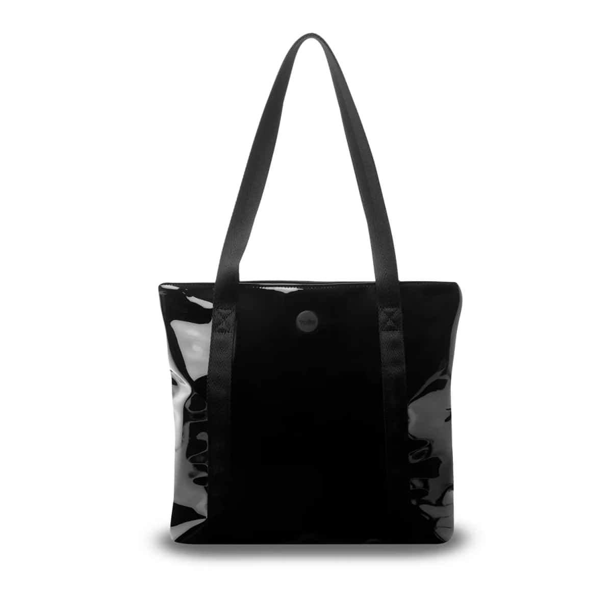 Tote Bag para Mujer Mixi Sha Acabado Charol Mediano Negro