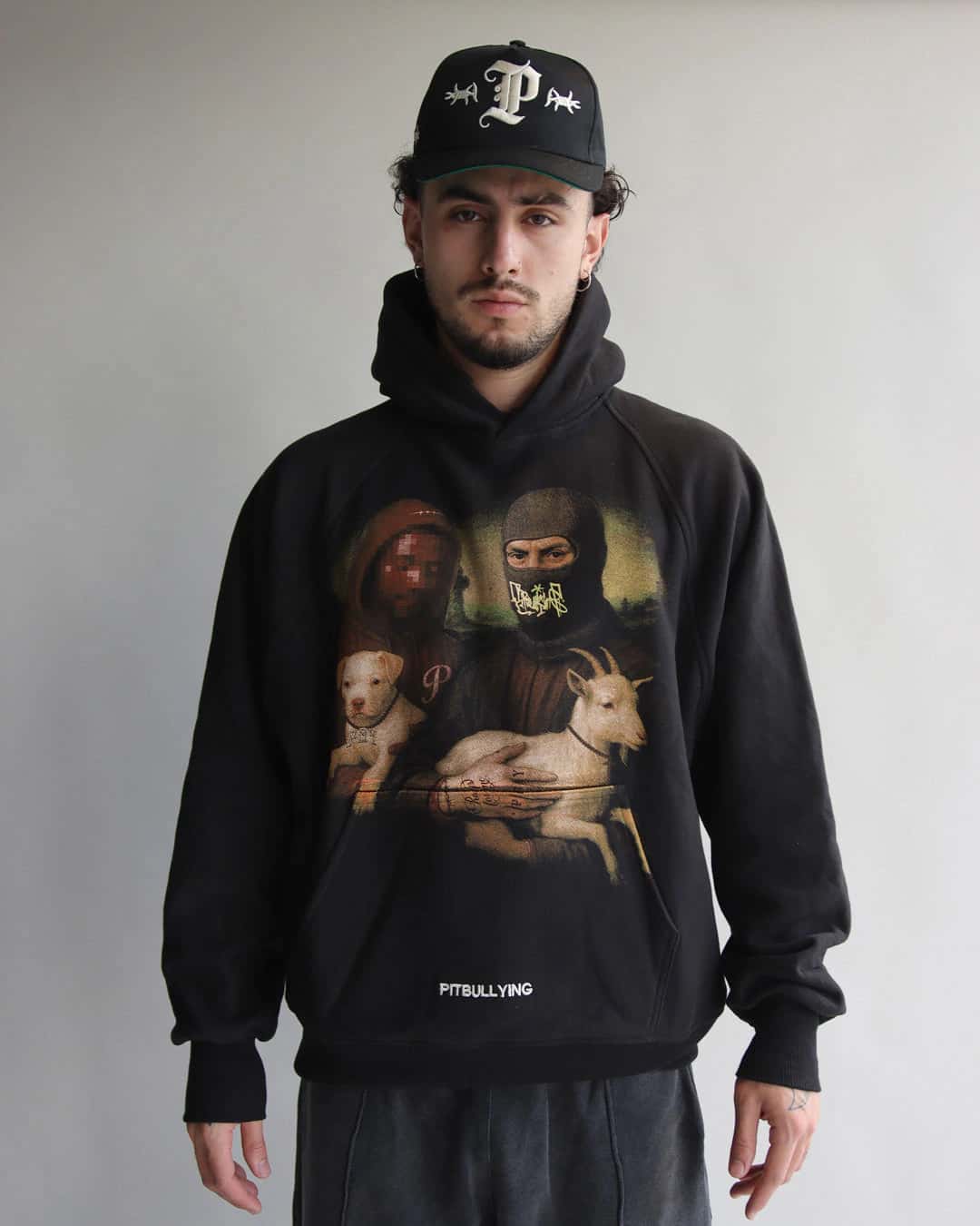 HOODIE OVERSIZE Goat Negro - miniatura 6