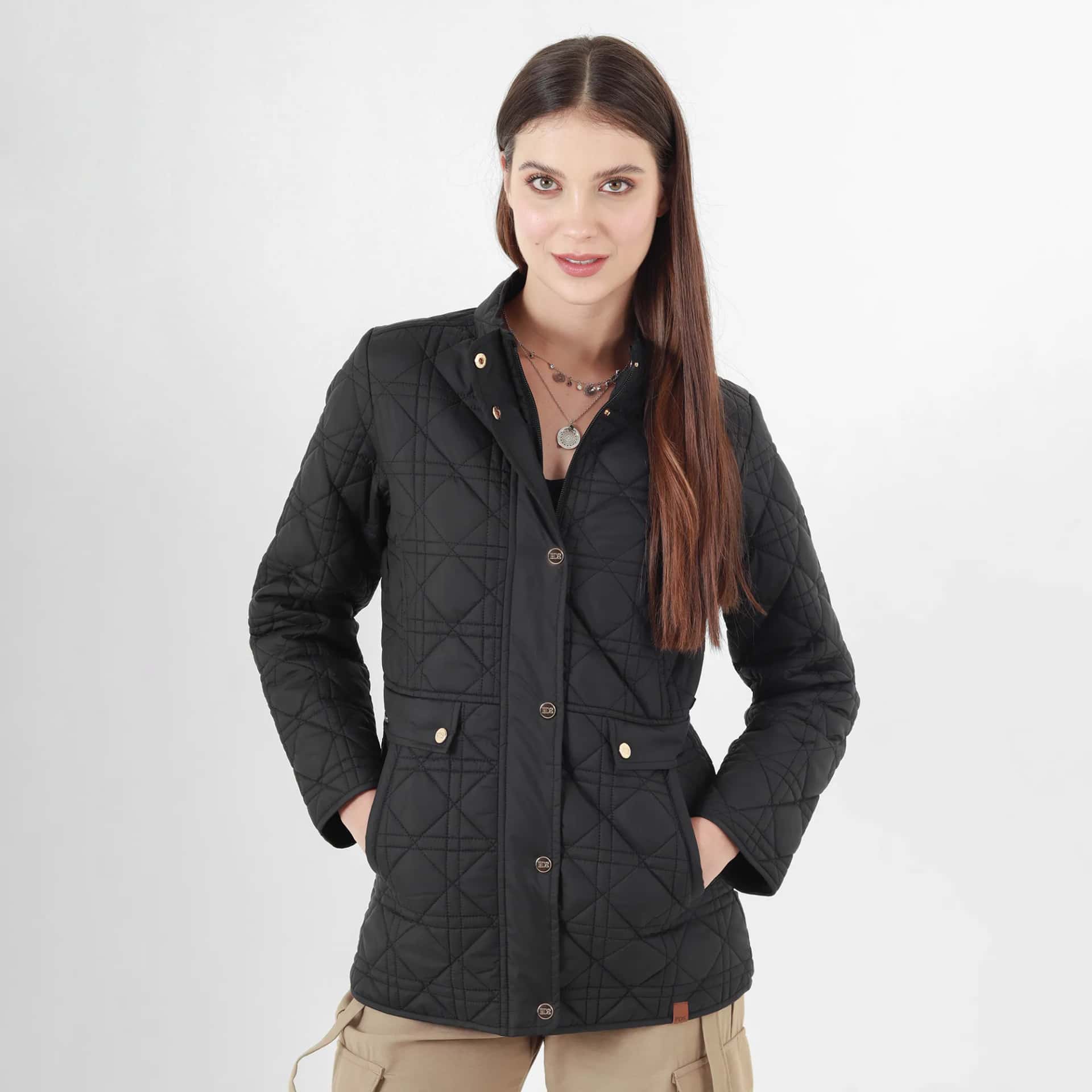 Chaqueta Cuello Alto Manga Larga
