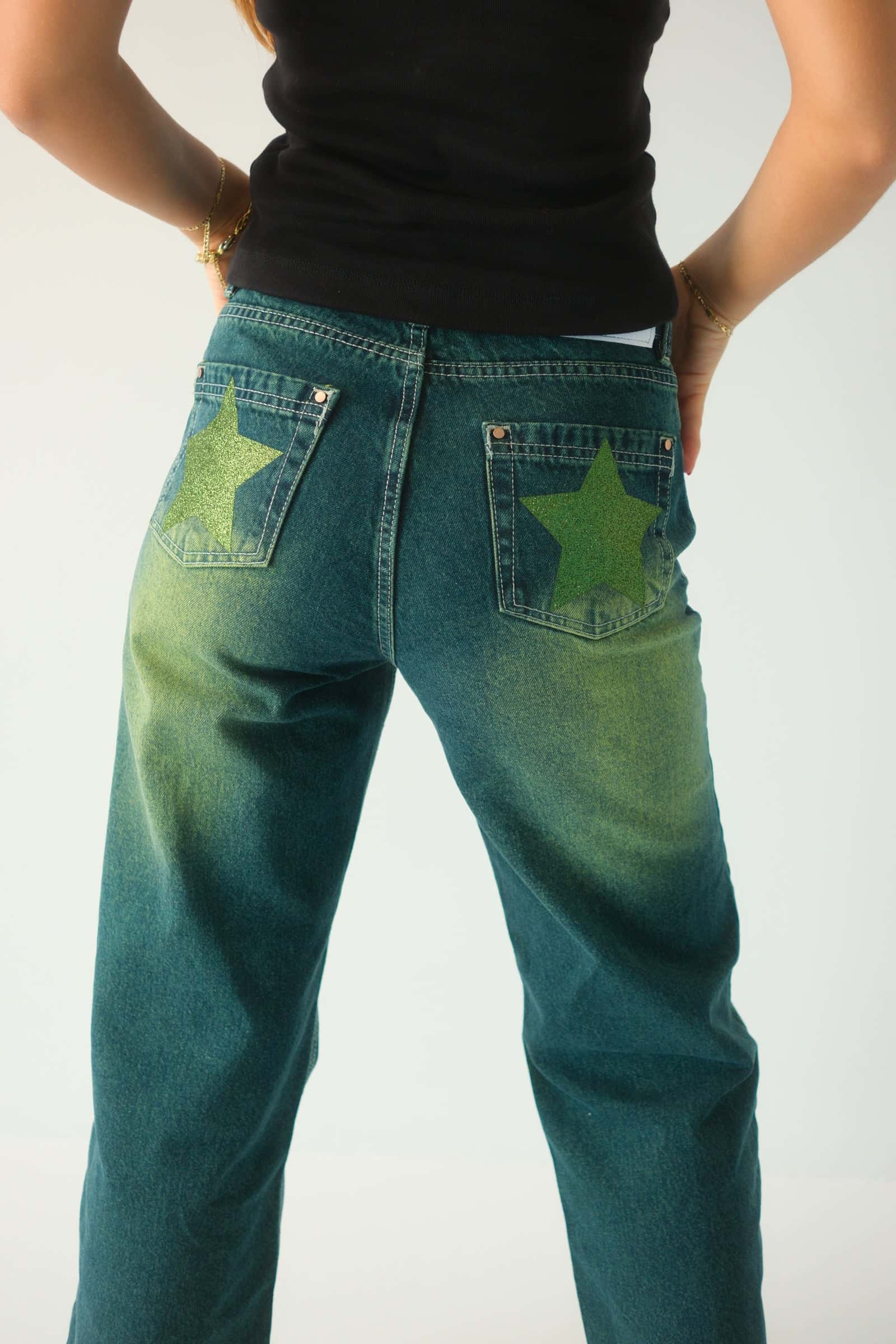 Double Star Green Jeans