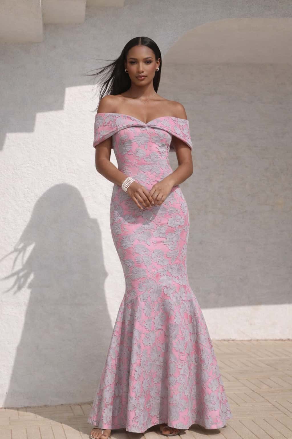 Vestido Sabina Ii Estampado Rosado - miniatura 1