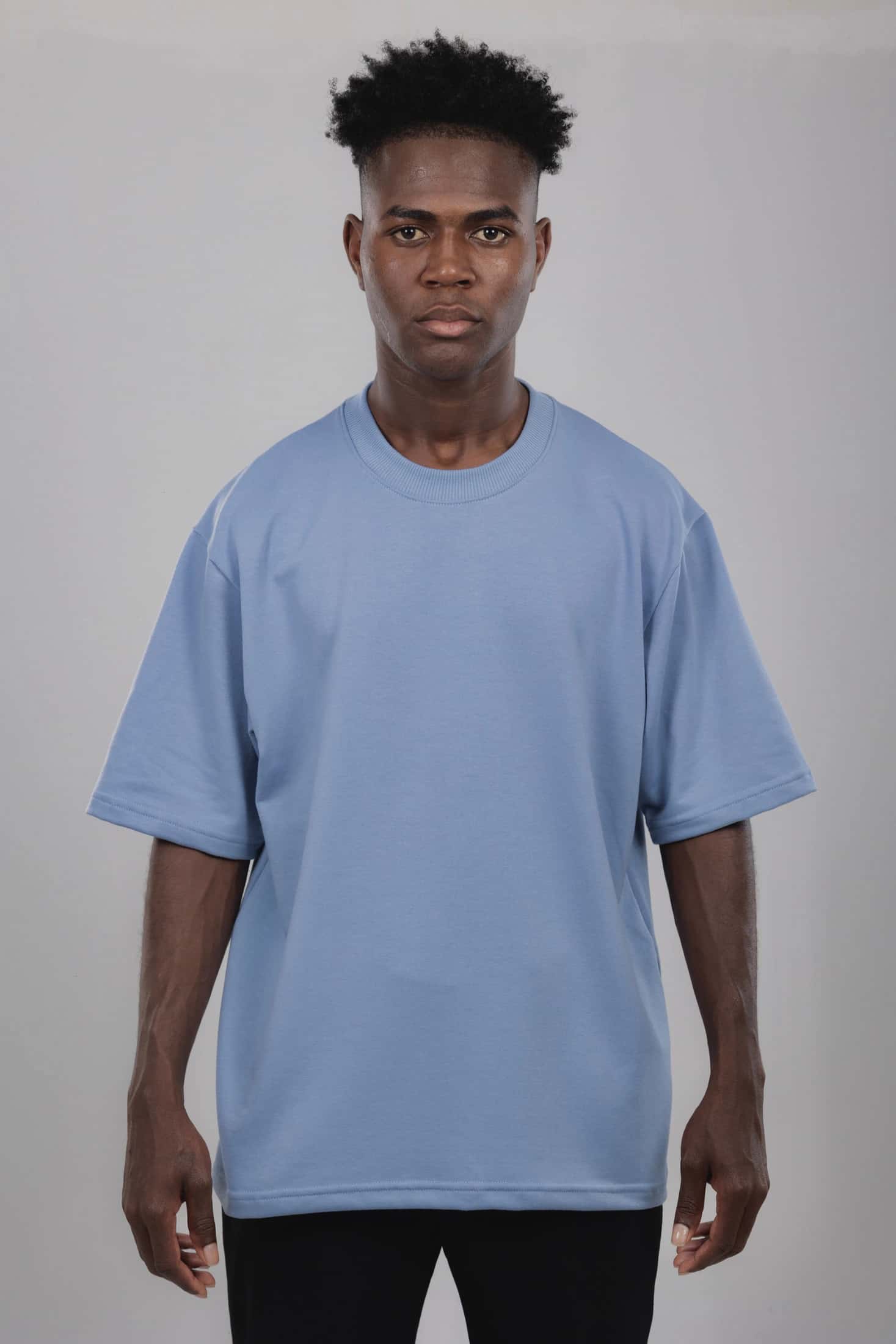 CAMISETA OVERSIZE 14082 GRIS AZULADO BASICA SVG