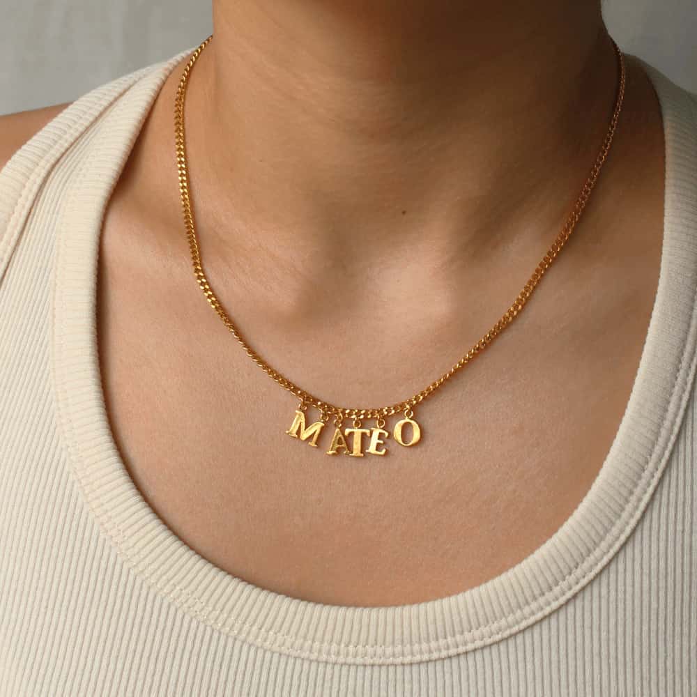 PreOrder Cadena 5 Letras Gold - miniatura 2