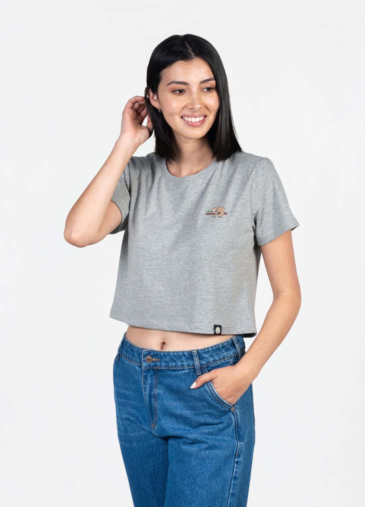 Basic Ciampino Crop Top – Gris