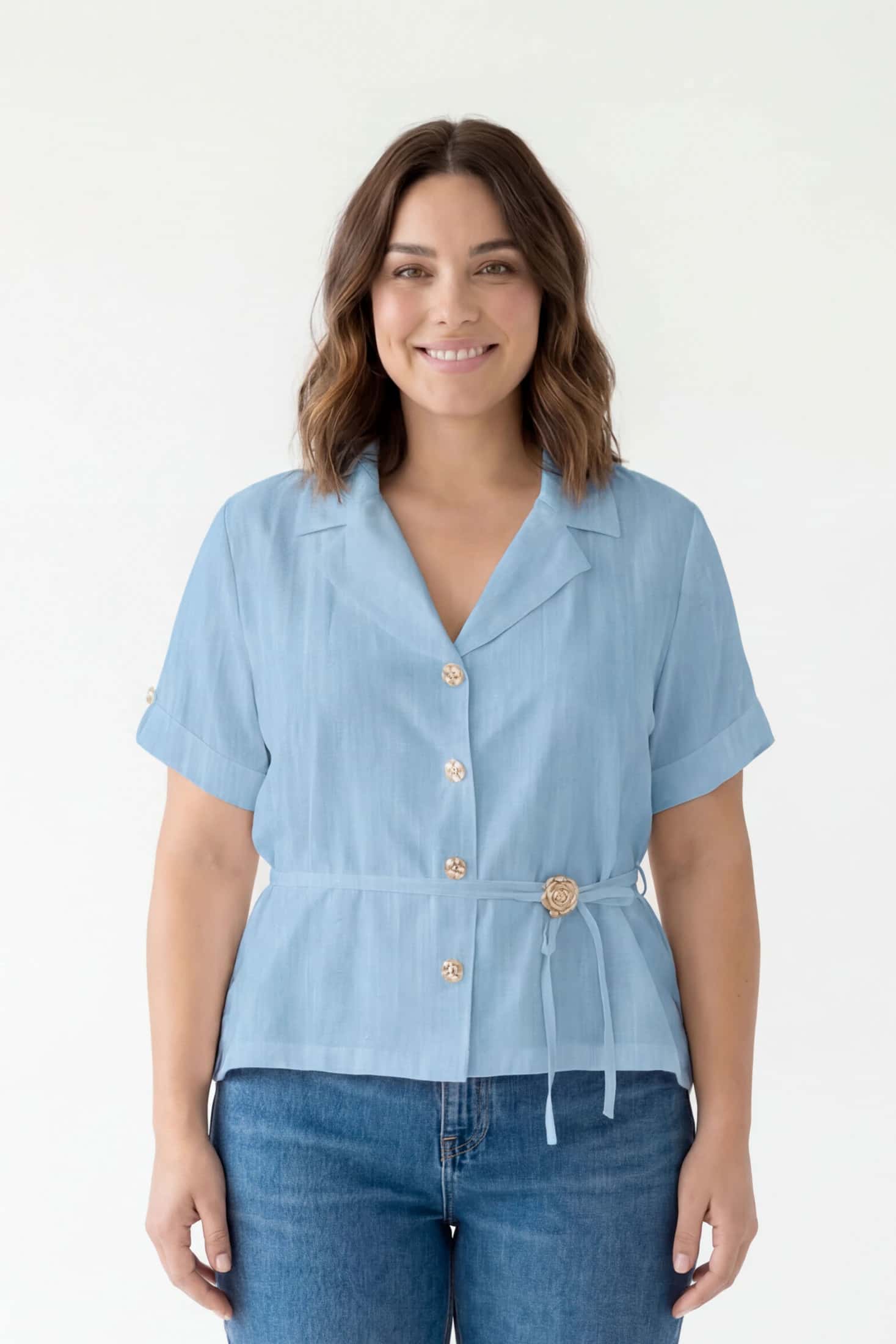 CAMISERA CON CINTURON PARA MUJER 1142678 - miniatura 3