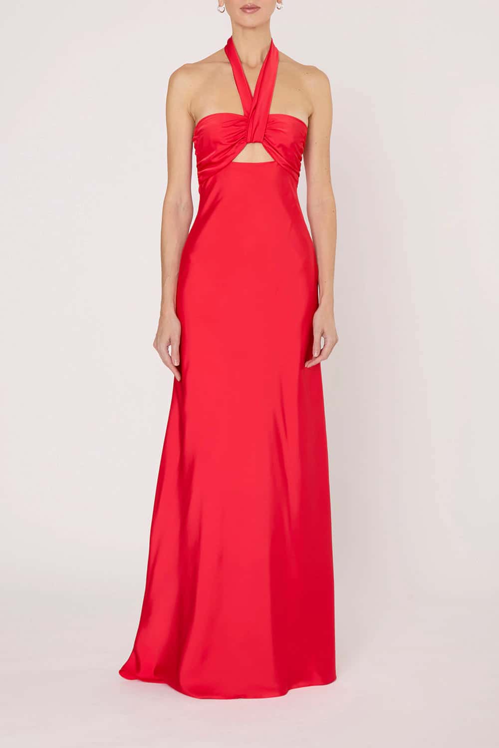 RED AGATA LONG DRESS