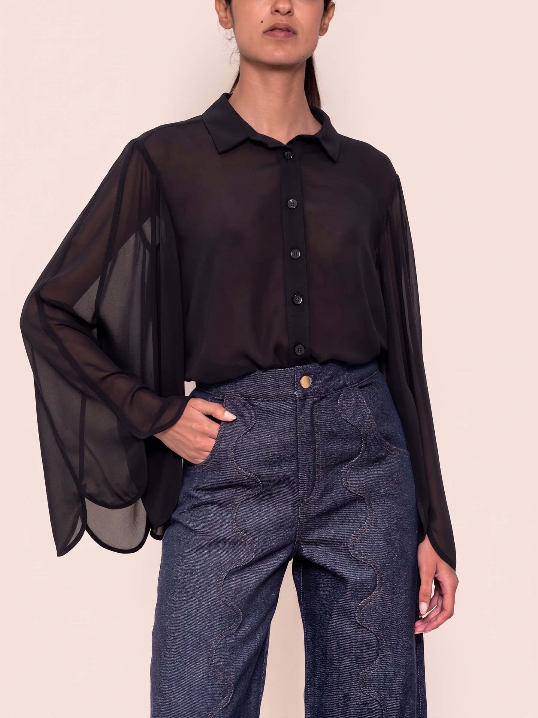 SURI BLOUSE BLACK - miniatura 2